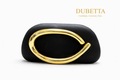 Dubetta Gold Curve Evening Clutch – Black